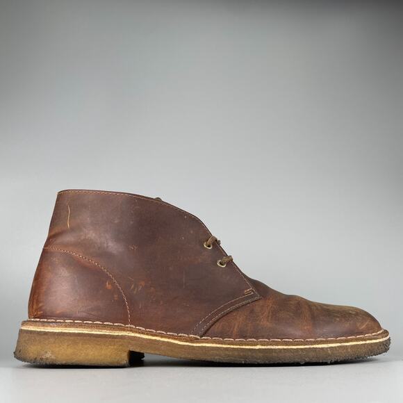 Clarks Originals Desert Boot Men's Size 10 M Beeswax Brown Leather Chukka Boots - Picture 6 of 9